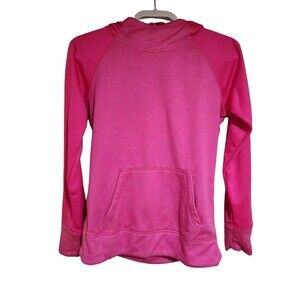 Danskin Womens Pullover Hoodie Size S/M Pink Long Sleeve Sweatshirt Polyester